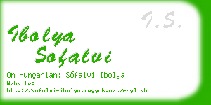 ibolya sofalvi business card